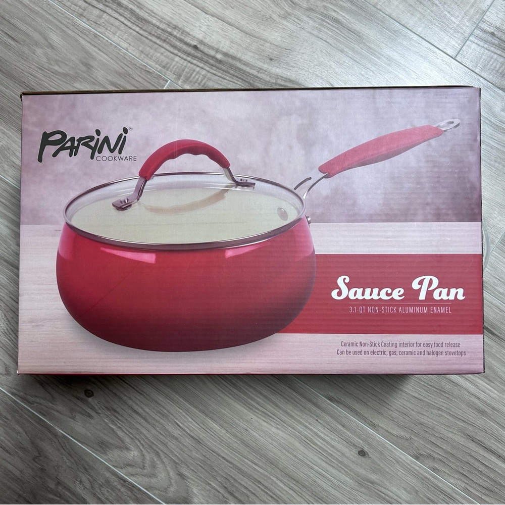 Parini Cookware Red Sauce Pan - 3.1QT